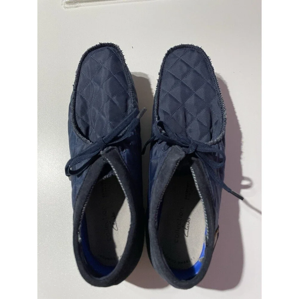 Clarks Shoes Mens 12 Shacre II Step Navy Textile Suede Extreme‎ Comfort Quilted